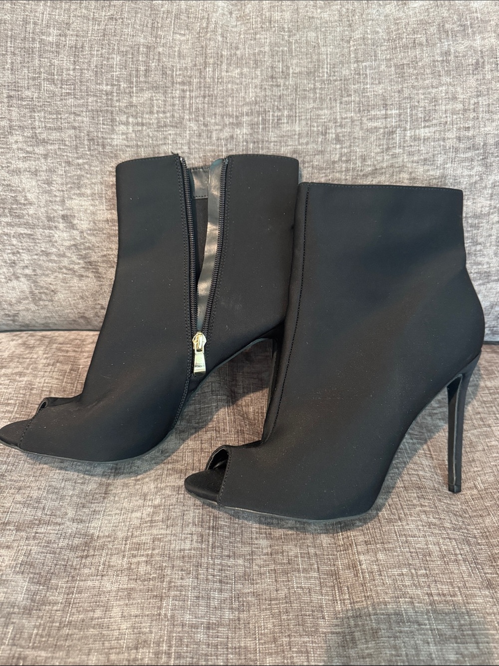 Women open toe ankle booties